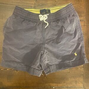 Polo by Ralph Lauren Navy Swim Shorts with Yellow Logo